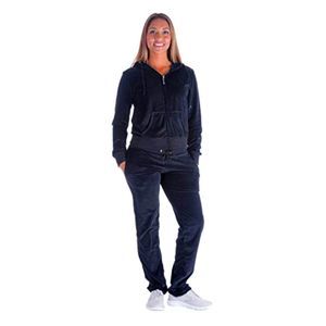 NWT Women's Velvet 2pc tracksuit. Hooded zipper top with pockets PLUS 3x